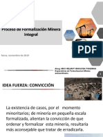 Proceso de Formalización Minera Integral