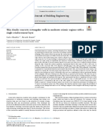 Thin Slender Concrete Rectangular Walls in Moderate Seismic Regions With A Single Reinforcement Layer2020journal of Building Engineering PDF