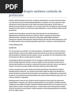 Referat Despre Unitatea Centrala de Prelucrare