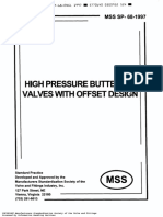 MSS SP-68 High Pressure Butterfly Valves With Offset Design PDF