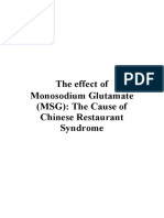 MSG and Chinese Restaurant Syndrome