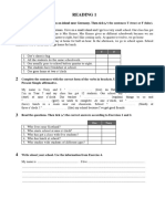 Reading + Exercises 1. 1º Eso PDF