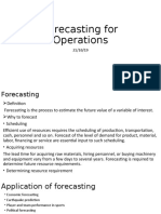 Module 3-Forecasting For Operations