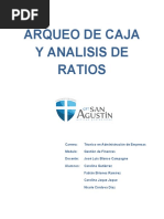 Finanzas Arqueo de Caja y Analisis de Ratios