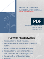 A Study On Consumer Buying Behaviour in Malls: Created By: Bhavesh Somanathan Rakesh Darji Tushar Patel