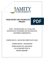 Trade Secret and Technology Transfer Project