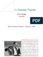 Nature's Greatest Puzzles: Chris Quigg