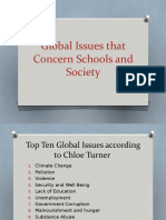 Global Issues That Concern Schools and Society