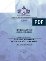 LEY DE 05 03 1858 LEY DEL NOTARIADO Bolivia PDF