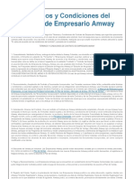 Términos y Condiciones Del Contrato de Empresario