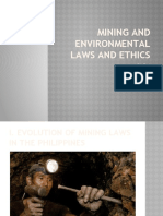 Mining and Environmental Laws and Ethics