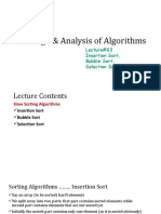 Lecture#03, DAA, Insertion Sort, Bubble Sort, Selection Sort