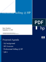 Professional Selling at HP: Barry Hamilton September 14, 2004