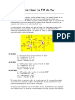 Transmisor de FM de 2w