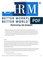 Performing Job Analysis