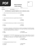 Prueba de Diagnostico Historia