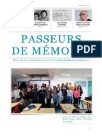 Journal Du Projet "Sur Les Traces de Mina, Jacques, Dora Et Jean Bender"