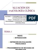 Fundamentos Conceptuales de La Evaluación Clínica