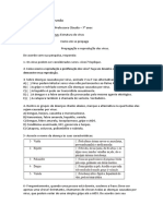 Atividade Ciências 7° Ano - Cláudia