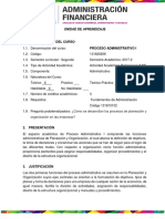 Unidad de Aprendizaje Procesos Administrativos I 2017-2