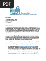 CVHSA Letter To Gov. Cuomo