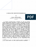 Jacques Chevallier, L'analyse Institutionnelle PDF