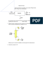 Ejercicios de Balance de Masa para Clase