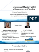 Risk Based Environmental Monitoring (Em) and em Data Management and Trending