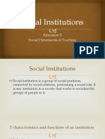 Social Institutions