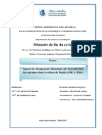 Impact de Changement Climatique Sur La Production Des Agrumes Dans La Wilaya de Bejaia (1983 À 2016) PDF