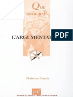 L'argumentation - Christian Plantin