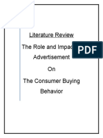 The Role and Impact of Advertisement On Consumer Buying Behavior