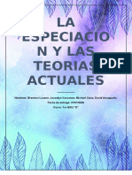 La Especiacion y Las Teorias Actuales