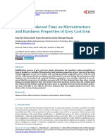 Effect of Shakeout Time On Microstructure and Hard