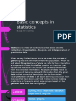 Basic Concepts in Statistics