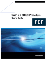 SAS 9.2 CDISC Procedure - User's Guide