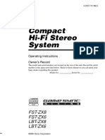 Manual de Equipo de Sonido HCD FST zx8