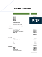 Presupuesto PROFORMA