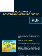 Técnicas para La Descontaminación de Suelos