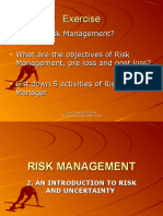 Introduction To Risk and Uncertainty