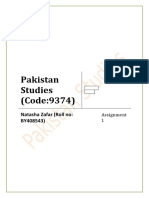 Pakistan Studies Assignment 1