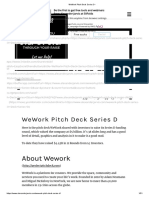 WeWork Pitch Deck Series D PDF