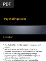 Psycholinguistics Presentation