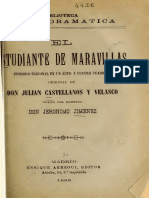 Castellanos y Velasco Julian - El Estudiante de Maravillas Episodio Nacional en Un Acto y Cuatro Cuadros Original