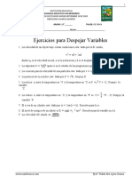 Despeje de Formulas