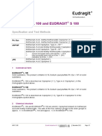 Evonik Eudragit L 100 and Eudragit S 100 Specification Sheet PDF