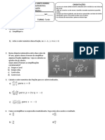 Prova de Recuperação - MATEMÁTICA 8ºano A e B PDF