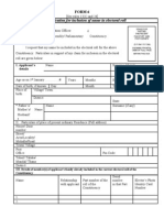 Application For Inclusion of Name in Electoral Roll: Form 6