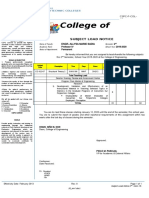 Subject Load Notice