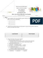 First Periodical Test in MAPE and Computer 3